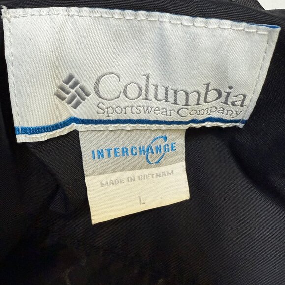 Columbia Interchange Waterproof Jacket Men’s L Black with Removable Fleece Liner - Picture 6 of 13